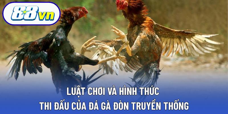 Luật chơi và hình thức thi đấu của đá gà đòn truyền thống